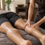 Illustration of a massage setting prepared for an active client